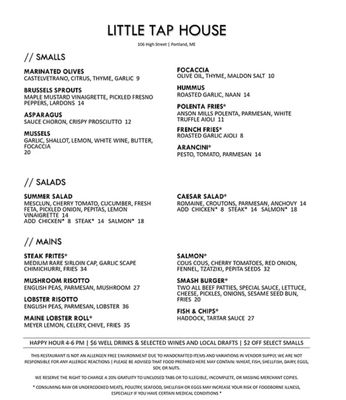 Menu photo 5 Little Tap House Portland, ME Menu photo 5 Little Tap House Portland, ME