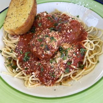 Romano Mercato Italiano - Spaghetti and Meatballs (side order of garlic bread) - Italian Near Me - Henderson, Nevada Romano Mercato Italiano - Spaghetti and Meatballs (side order of garlic bread) - Italian Near Me - Henderson, Nevada