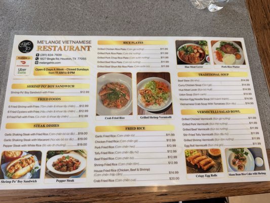 Menu photo 2 Me'lange Houston, TX Menu photo 2 Me'lange Houston, TX