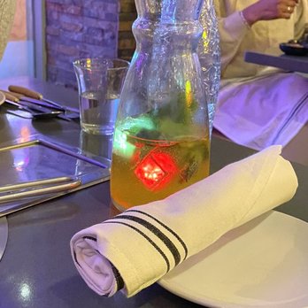 Nangman BBQ - Pitcher of soju cocktail with lighted cubes inside - Korean Near Me - New York, New York Nangman BBQ - Pitcher of soju cocktail with lighted cubes inside - Korean Near Me - New York, New York