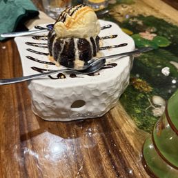 Lava cake was okay. Lava cake was okay.