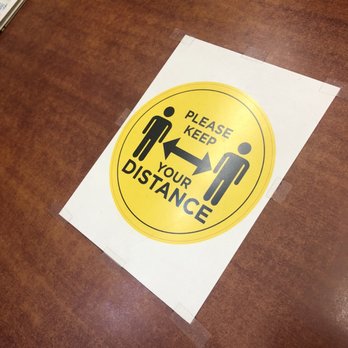 Yuet Lee - Keep your distance sign! - Chinese Near Me - San Francisco, California