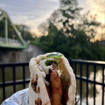 Olives Greek Taverna - Cod fish gyro pita - Greek Near Me - Pittsford, New York Olives Greek Taverna - Cod fish gyro pita - Greek Near Me - Pittsford, New York