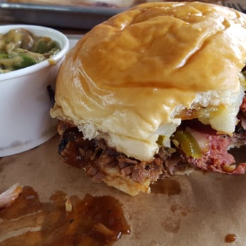Stack City BBQ & Beer - Texas O.G. with green bean casserole - Barbeque Near Me - Austin, Texas