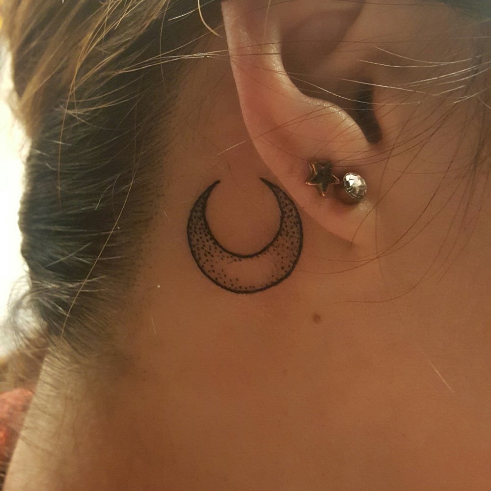 Third Eye Tattoo - Sailor Moon moon with dot work shading , by Tim - Tattoo Near Me - San Leandro, California Third Eye Tattoo - Sailor Moon moon with dot work shading , by Tim - Tattoo Near Me - San Leandro, California