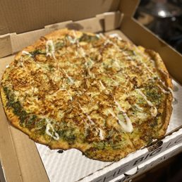 a pizza in a pizza box