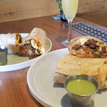 The Cut - Chorizo and Cali Steak breakfast burritos - Burgers Near Me - Irvine, California