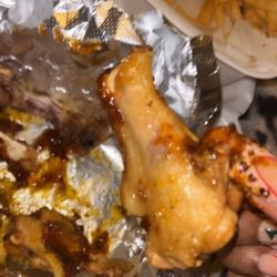 New York Street Eats - Back of the wing. Plain greasy and salty...