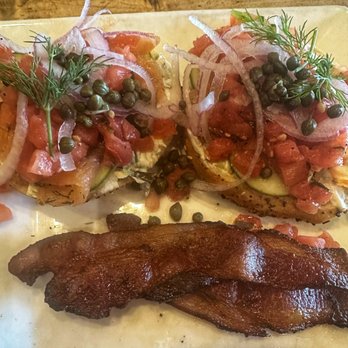 Biscottis - House made salmon gravlax with bacon - American Near Me - Jacksonville, Florida