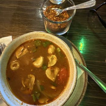 Chiangmai Diner - Tom Yum Soup - perfectly warming on a cool day - Thai Near Me - Brooklyn, New York