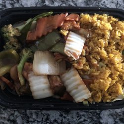 Jade Garden - Tofu with mixed veg and vegetable fried rice combo