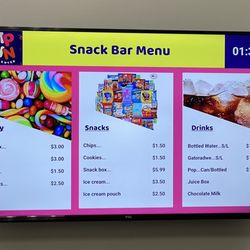 Jump Town - Snack bar menu