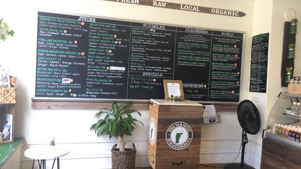 Menu photo 1 The Vermont Juice Burlington, VT Menu photo 1 The Vermont Juice Burlington, VT