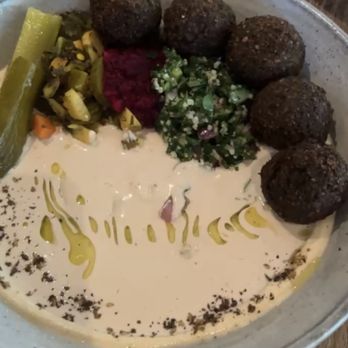 Rumi's Kitchen - Colony Square - Falafel with hummus. YUM! - Persian/Iranian Near Me - Atlanta, Georgia Rumi's Kitchen - Colony Square - Falafel with hummus. YUM! - Persian/Iranian Near Me - Atlanta, Georgia