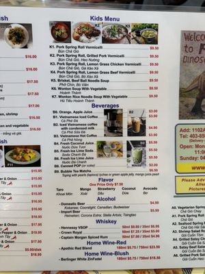 Menu photo 1 Pho Dinosaur Drumheller, AB