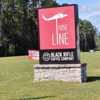 Nine Line Foundation - Close up of main sign - Coffee & Tea Near Me - Savannah, Georgia Nine Line Foundation - Close up of main sign - Coffee & Tea Near Me - Savannah, Georgia