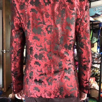 Premiere Tuxedo - Red and black tux. - Sewing & Alterations Near Me - Oak Park, Michigan Premiere Tuxedo - Red and black tux. - Sewing & Alterations Near Me - Oak Park, Michigan