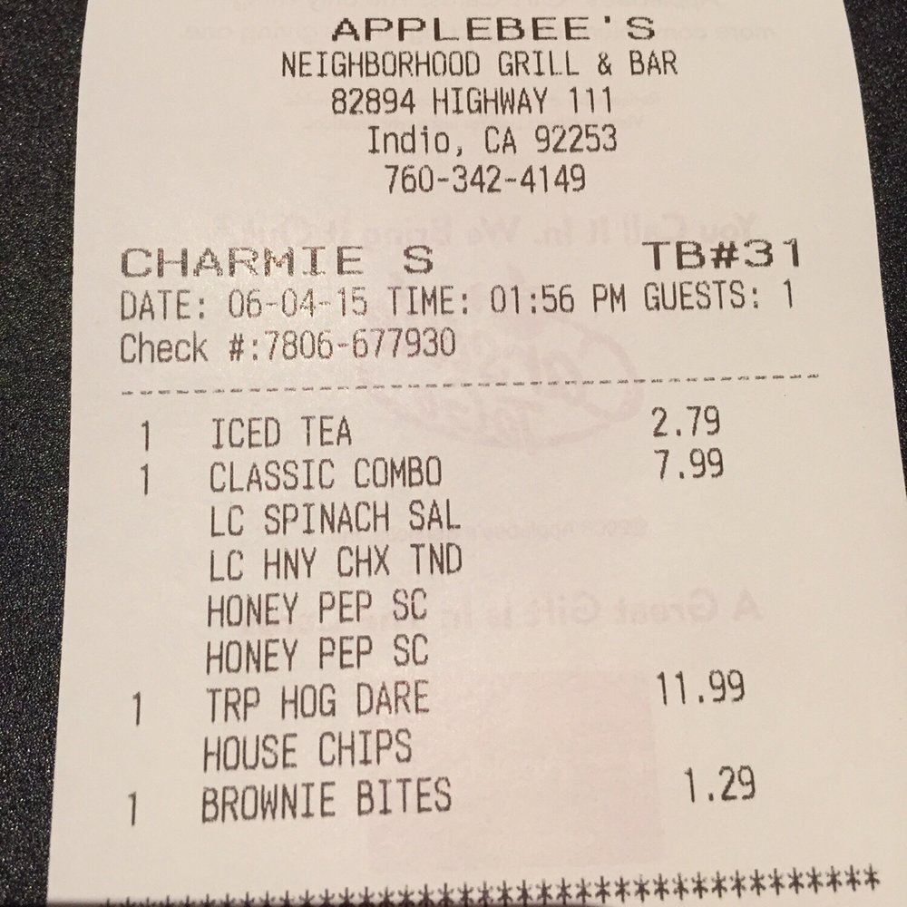 Applebee's Grill + Bar - Over priced hog wild! NOT worth $12.00‼ Maybe 3oz of meat at best. Just bad. Asked for crisp bacon, got wimpy stuff. A bust! - American Near Me - Indio, California