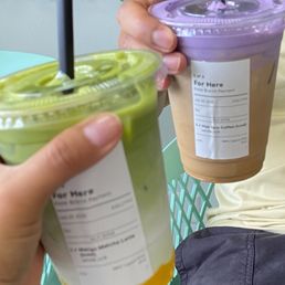 Mango Matcha and Vietnamese  Taro Coffee