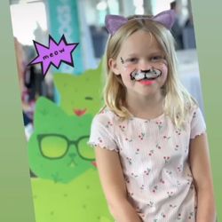 Happy Hearts Face Painting - PopCats convention cat face painting San Diego