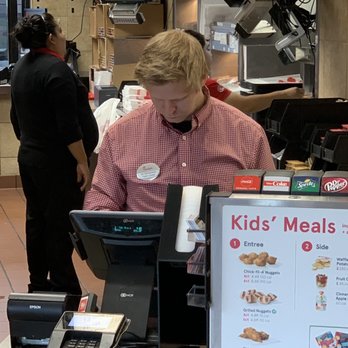Chick-fil-A - Ian ignoring the people in line. - Fast Food Near Me - Westminster, California