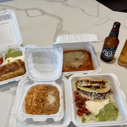 Taqueria La Herradura - Chile Relleno Burrito(el pastor) carnitas tacos, chimichangas with el pastor.