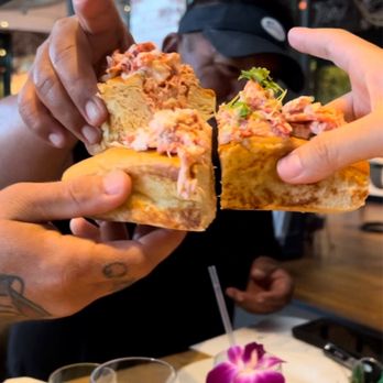 Herringbone Waikiki - We split two lobster rolls for the table ! - Seafood Near Me - Honolulu, Hawaii