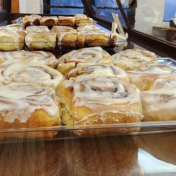 Cascade Coffee - a display of cinnamon rolls - Coffee & Tea Near Me - Jackson, Alabama