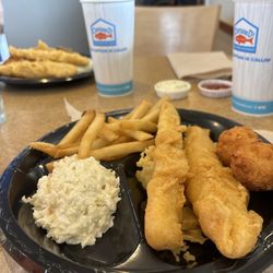 Captain D's - Can't beat this plate $7 with drink. Their food is always hot and fresh. Great customer service too.