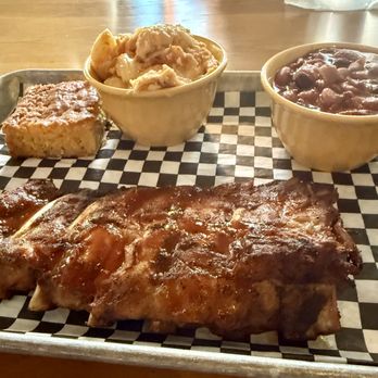 Baby Blues BBQ - Baby Back Ribs (1/2 order) Pork and Beans, Cornbread, Mac and Cheese - Barbeque Near Me - Venice, California Baby Blues BBQ - Baby Back Ribs (1/2 order) Pork and Beans, Cornbread, Mac and Cheese - Barbeque Near Me - Venice, California