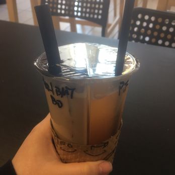 Mr. T Cafe - Half hazelnut milk black tea with boba and passion fruit green tea with boba - Coffee & Tea Near Me - San Francisco, California Mr. T Cafe - Half hazelnut milk black tea with boba and passion fruit green tea with boba - Coffee & Tea Near Me - San Francisco, California