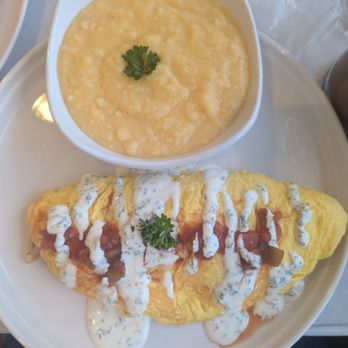 Euro Brunch Coffee - Baja Omelette with Polenta grits - Breakfast & Brunch Near Me - Troy, Michigan Euro Brunch Coffee - Baja Omelette with Polenta grits - Breakfast & Brunch Near Me - Troy, Michigan