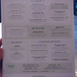 Menu as of May 2024