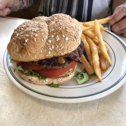 Bacon cheeseburger with fries Bacon cheeseburger with fries