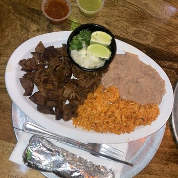 Yoli's Mexican Grill - Steak plate and the steak was so overcooked. It was like beef jerky. And completely flavorless. - Mexican Near Me - Riverside, California