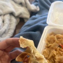 Siam Sapp - "crab" Rangoon. No crab, just a tiny bit of cream cheese.