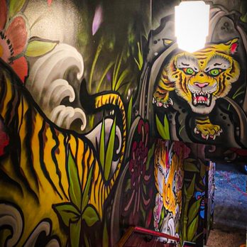11 Tigers - Tiger mural - Asian Fusion Near Me - New York, New York