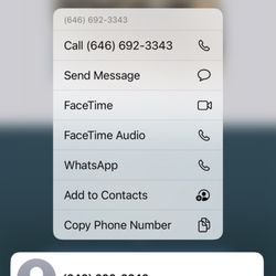 Listed as 1st avenue location phone number