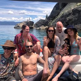 Enjoying a beautiful day out on lake Tahoe! Nice to just show up and not have to worry about planning- Jeff takes care of that for you!!