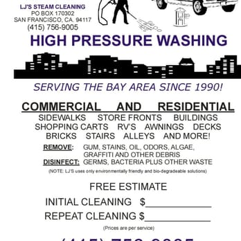 1. LJ'S Steam Cleaning
