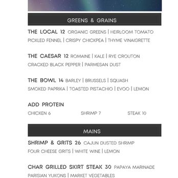 Aurora At The Celeste - Menu #2 - American Near Me - Orlando, Florida