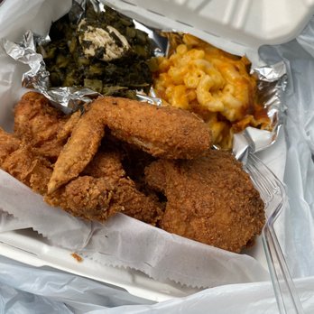 Chick N' Friends - Classic Pressure Fried Chicken Dinner - 4pc with Mac n cheese & Collard Greens - Soul Food Near Me - Columbia, Maryland Chick N' Friends - Classic Pressure Fried Chicken Dinner - 4pc with Mac n cheese & Collard Greens - Soul Food Near Me - Columbia, Maryland