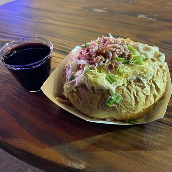 Santa's Wonderland - Potato soup in a bread bowl - Amusement Parks Near Me - College Station, Texas Santa's Wonderland - Potato soup in a bread bowl - Amusement Parks Near Me - College Station, Texas