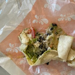No chicken in a baja chicken wrap No chicken in a baja chicken wrap