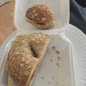 Cafe Fresh Bagel - a half eaten bagel in a styrofoam container - Breakfast & Brunch Near Me - Sterling, Massachusetts Cafe Fresh Bagel - a half eaten bagel in a styrofoam container - Breakfast & Brunch Near Me - Sterling, Massachusetts