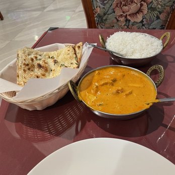 Grand Taj - Garlic Naan Butter Chicken Masala - Indian Near Me - Riverside, California