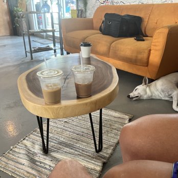 Blac Flamingo Coffee - Iced latte and mocha. A sleepy gooood boyyyy. - Coffee & Tea Near Me - Culebra, Puerto Rico
