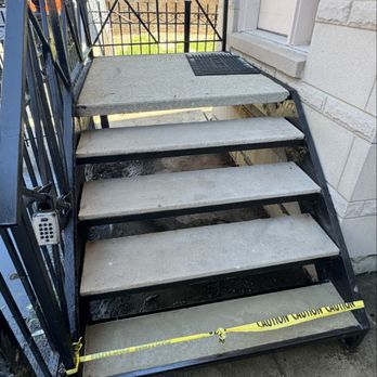 Nicholas Masonry - Another satisfied customer using our custom-made pans which could adapt to any size concrete slaps for steps - Masonry/Concrete Near Me - Chicago, Illinois