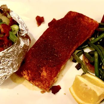 The Palace - Salmon with Cajun seasoning - Bars Near Me - Prescott, Arizona The Palace - Salmon with Cajun seasoning - Bars Near Me - Prescott, Arizona