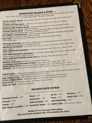 Menu photo 7 Loose Caboose Cafe Willits, CA Menu photo 7 Loose Caboose Cafe Willits, CA